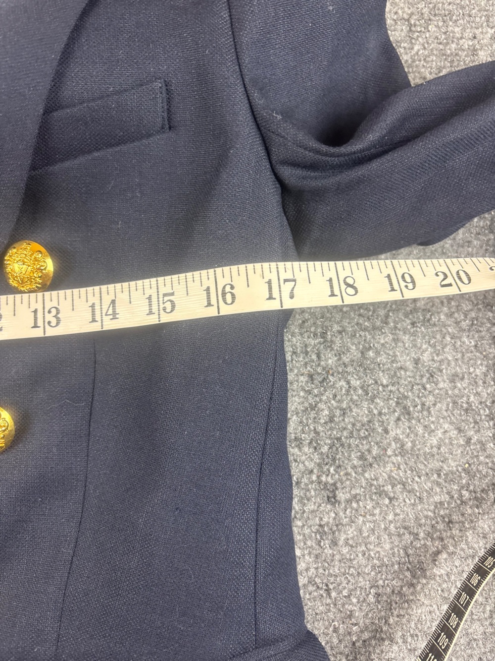 Veronica Beard Women’s Miller Dickey Jacket Navy Blue Linen Blend Gold Button -6 - Picture 9 of 12